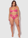Harlow Lace Underwire Bra Set Fuchsia Purple