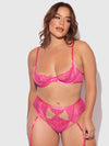 Harlow Lace Underwire Bra Set Fuchsia Purple