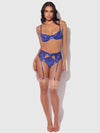 Harlow Lace Underwire Bra Set Surf the Web Blue