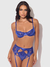 Harlow Lace Underwire Bra Set Surf the Web Blue