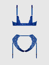 Harlow Lace Underwire Bra Set Surf the Web Blue