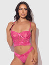Harlow Bustier and Backless Hipster Set Fuchsia Purple