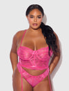 Harlow Bustier and Backless Hipster Set Fuchsia Purple