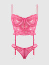 Harlow Bustier and Backless Hipster Set Fuchsia Purple