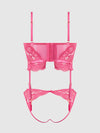 Harlow Bustier and Backless Hipster Set Fuchsia Purple