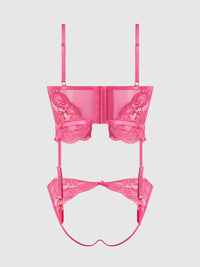Harlow Bustier and Backless Hipster Set Fuchsia Purple