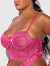 Harlow Bustier and Backless Hipster Set Fuchsia Purple