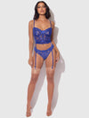 Harlow Bustier and Backless Hipster Set Surf the Web Blue