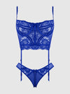 Harlow Bustier and Backless Hipster Set Surf the Web Blue