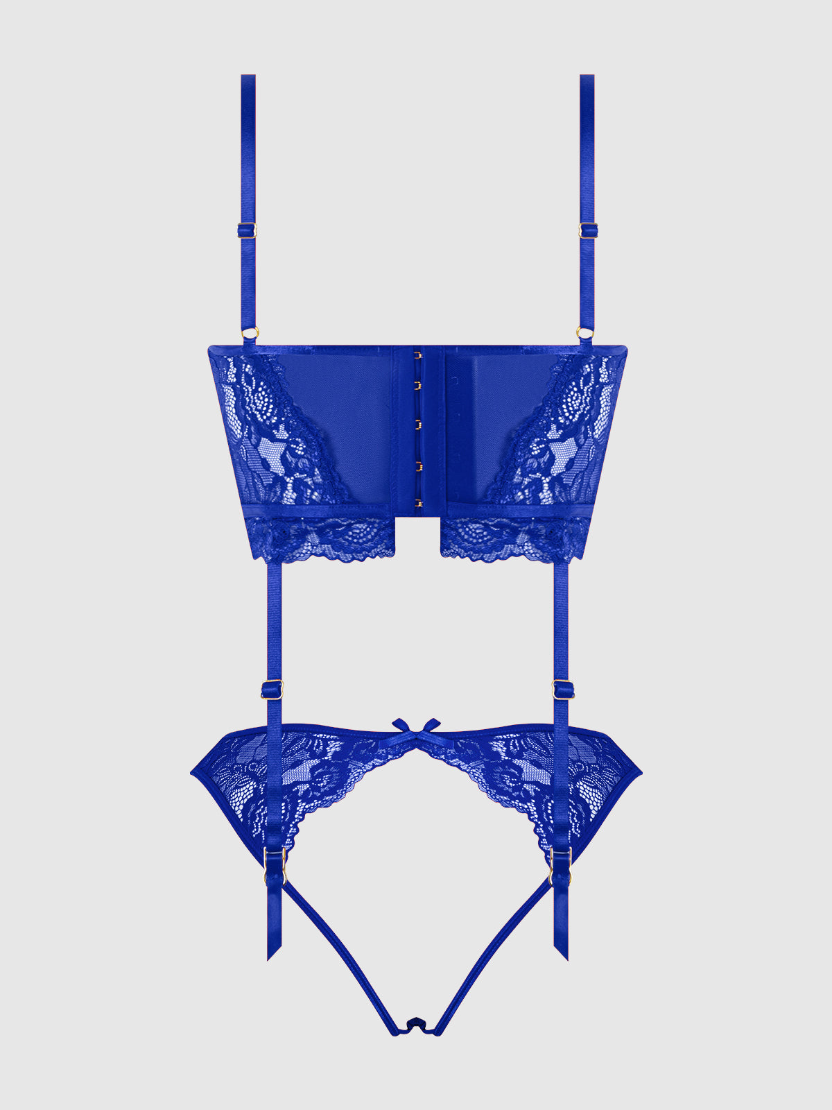 Harlow Bustier and Backless Hipster Set Surf the Web Blue