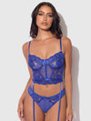 Harlow Bustier and Backless Hipster Set Surf the Web Blue