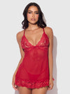 Harlow Lace & Mesh Babydoll & G-String Set