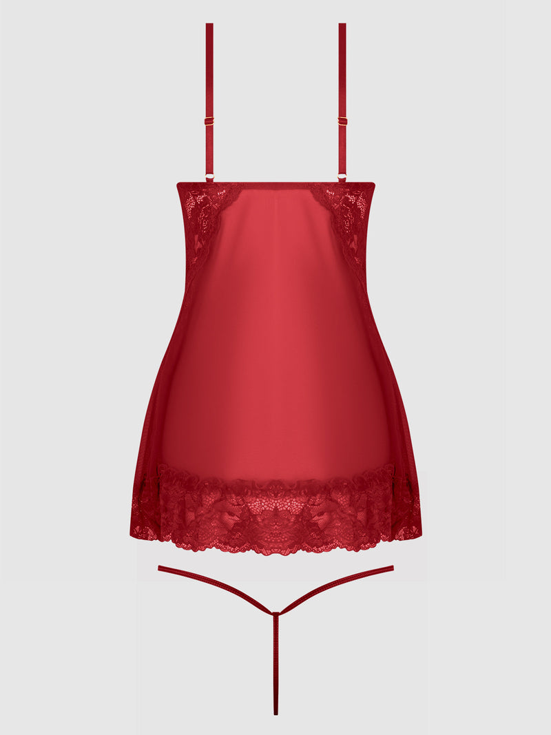 Harlow Lace & Mesh Babydoll & G-String Set