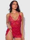 Harlow Lace & Mesh Babydoll & G-String Set