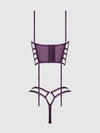 Bianca Strappy Lace Bustier & Thong Set Plum Purple