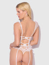 Portia Swiss Dot Bustier & Thong Set White