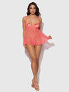 Portia Swiss Dot Peekaboo Cups Babydoll & G-String Set Siesta