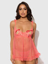 Portia Swiss Dot Peekaboo Cups Babydoll & G-String Set Siesta