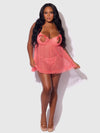 Portia Swiss Dot Peekaboo Cups Babydoll & G-String Set Siesta