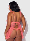 Portia Swiss Dot Peekaboo Cups Babydoll & G-String Set Siesta