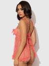 Portia Swiss Dot Peekaboo Cups Babydoll & G-String Set Siesta