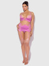 Natasha Bra, Skirted Garter & G-String Set Cyclamen Pink