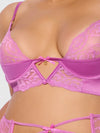 Natasha Bra, Skirted Garter & G-String Set Cyclamen Pink