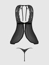 Natasha Lace & Micro Babydoll & G-String Set Black