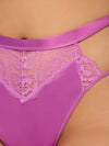 Natasha Satin & Lace Bow Tie G-String Cyclamen Pink
