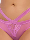 Natasha Lace & Mesh Strappy Hipster Cyclamen Pink