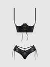 Gia Lace Open Cup Bra & Panty Set