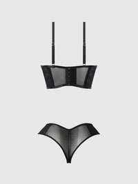 Gia Lace Open Cup Bra & Panty Set