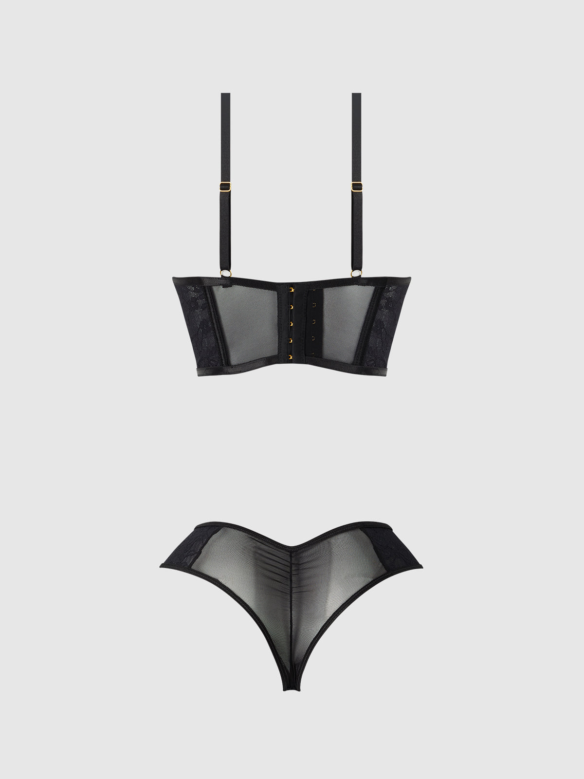 Gia Lace Open Cup Bra & Panty Set