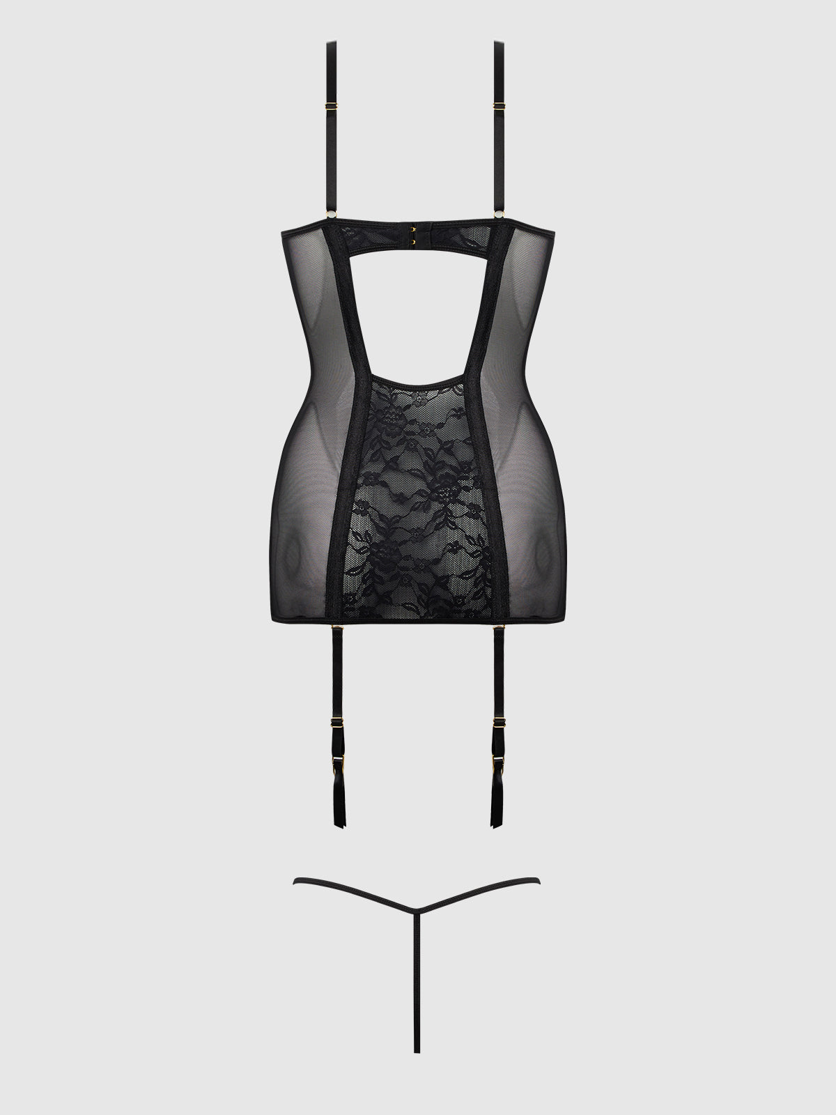 Gia Lace Chemise & G-String Set