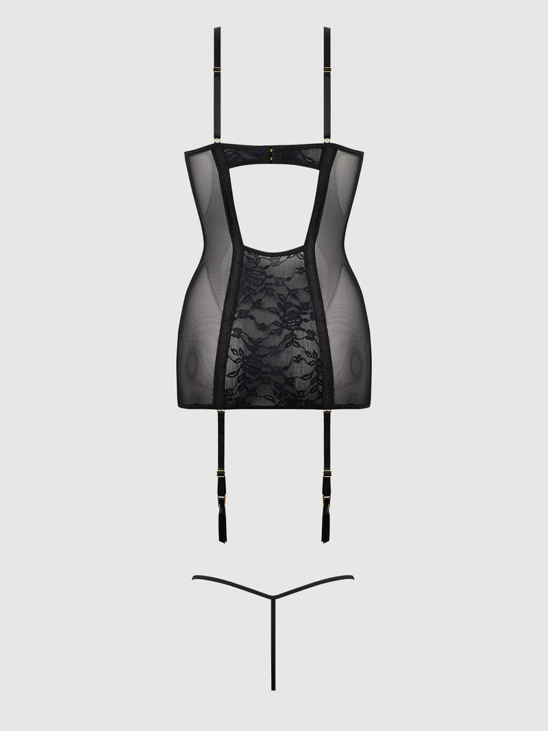 Gia Lace Chemise & G-String Set