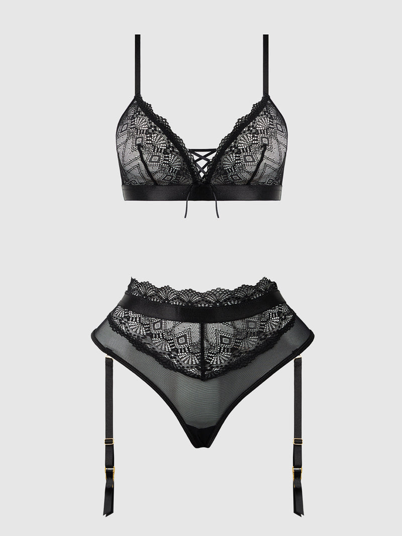 Vivienne Timeless Lace & Micro Bralette & Thong Set