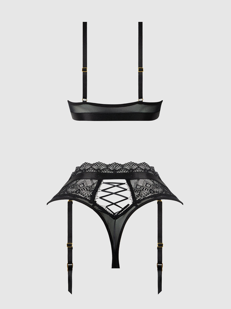 Vivienne Timeless Lace & Micro Bralette & Thong Set