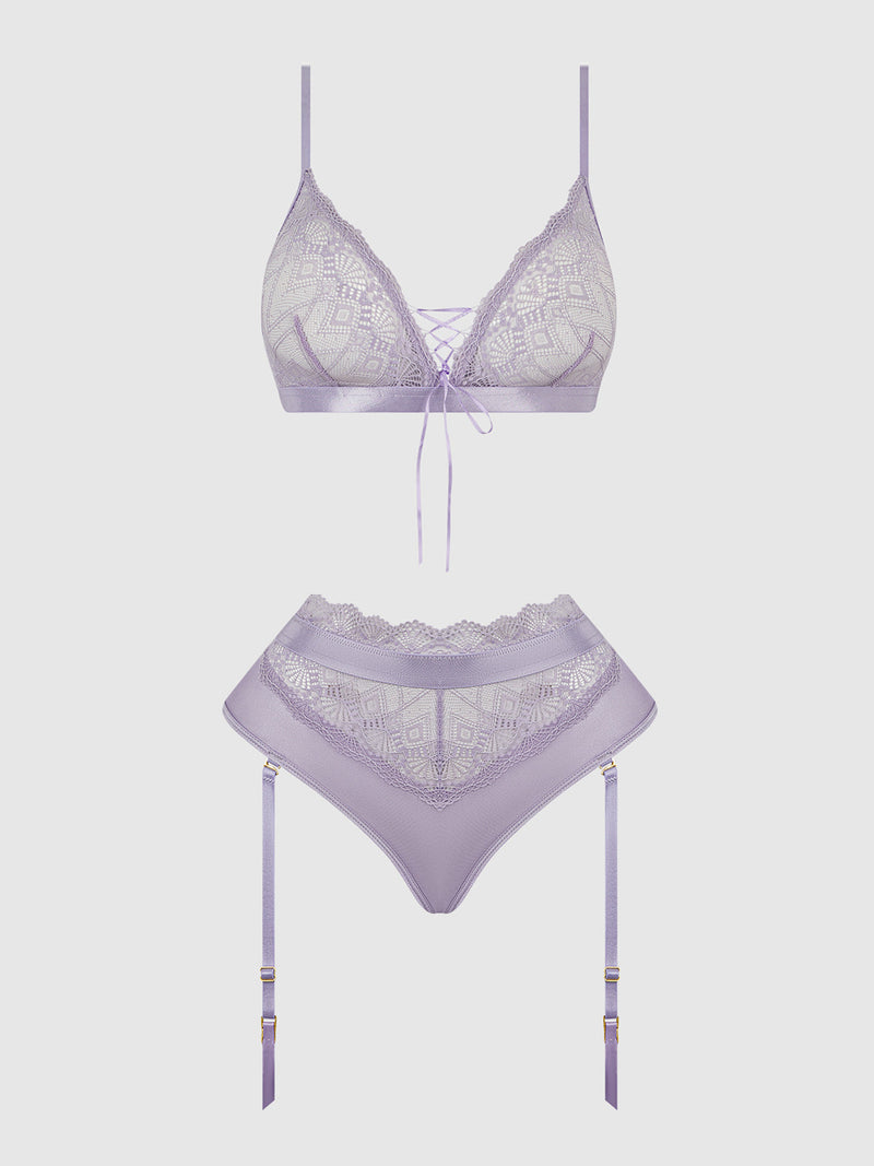 Vivienne Timeless Lace & Micro Bralette & Thong Set