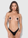 Rhinestone Cone & Dangle Nipple Covers Burlesque Black