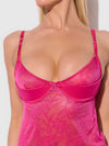 Flora Lace Babydoll & G-String Set Pink Dragon