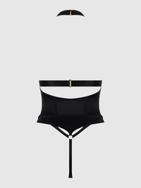 House of Desire Devon Micro Strappy Harness Teddy Black