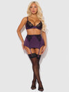 Jocelyn Lace & Satin Demi Bra Half Skirt & G-String Bra Set