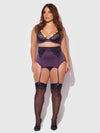 Jocelyn Lace & Satin Demi Bra Half Skirt & G-String Bra Set