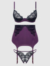 Jocelyn Lace & Satin Demi Bra Half Skirt & G-String Bra Set