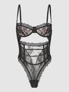 Jocelyn Satin & Lace Underwire Teddy