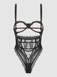 Jocelyn Satin & Lace Underwire Teddy