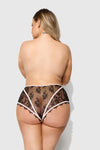 Jocelyn Eyelash Lace & Satin High Waist Cheeky
