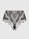 Jocelyn Eyelash Lace & Satin High Waist Cheeky