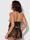 Flouncy Lace Cami & Short Sleep Set Black