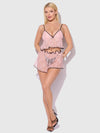 Flouncy Lace Cami & Short Sleep Set Light Pink